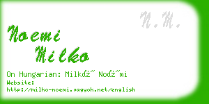 noemi milko business card